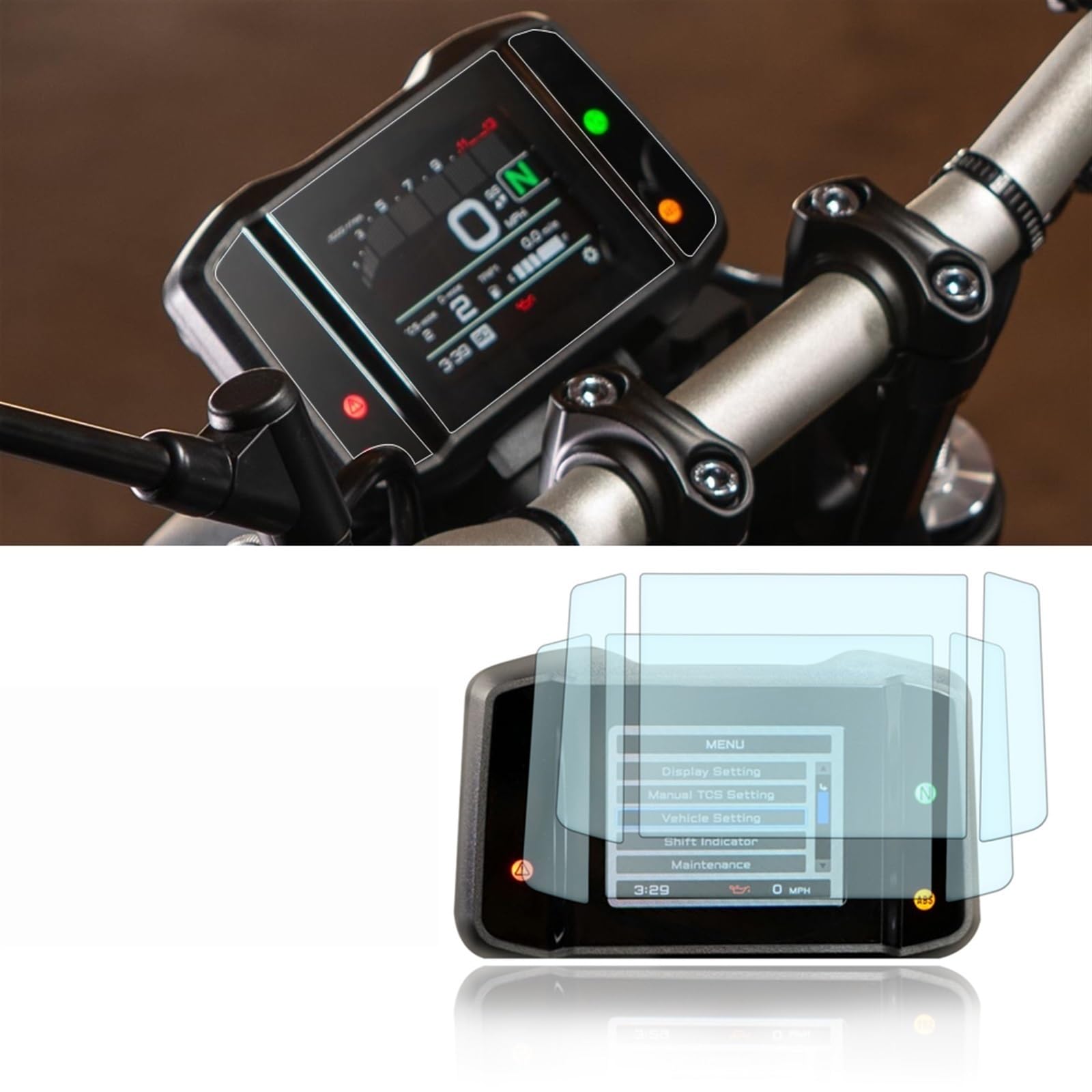 Motorrad Zubehör Instrument Dashboard Tacho Schutz Film Bildschirm Für Y&amaha MT09 MT-09 MT 09 2021 Zubehör (Color : 2pcs)