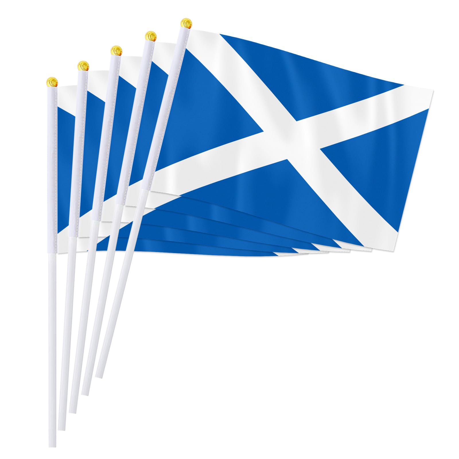 PTEROSAUR 50 Pack Scotland Handheld Flag, Scottish Small Hand Held Stick Flags (50)