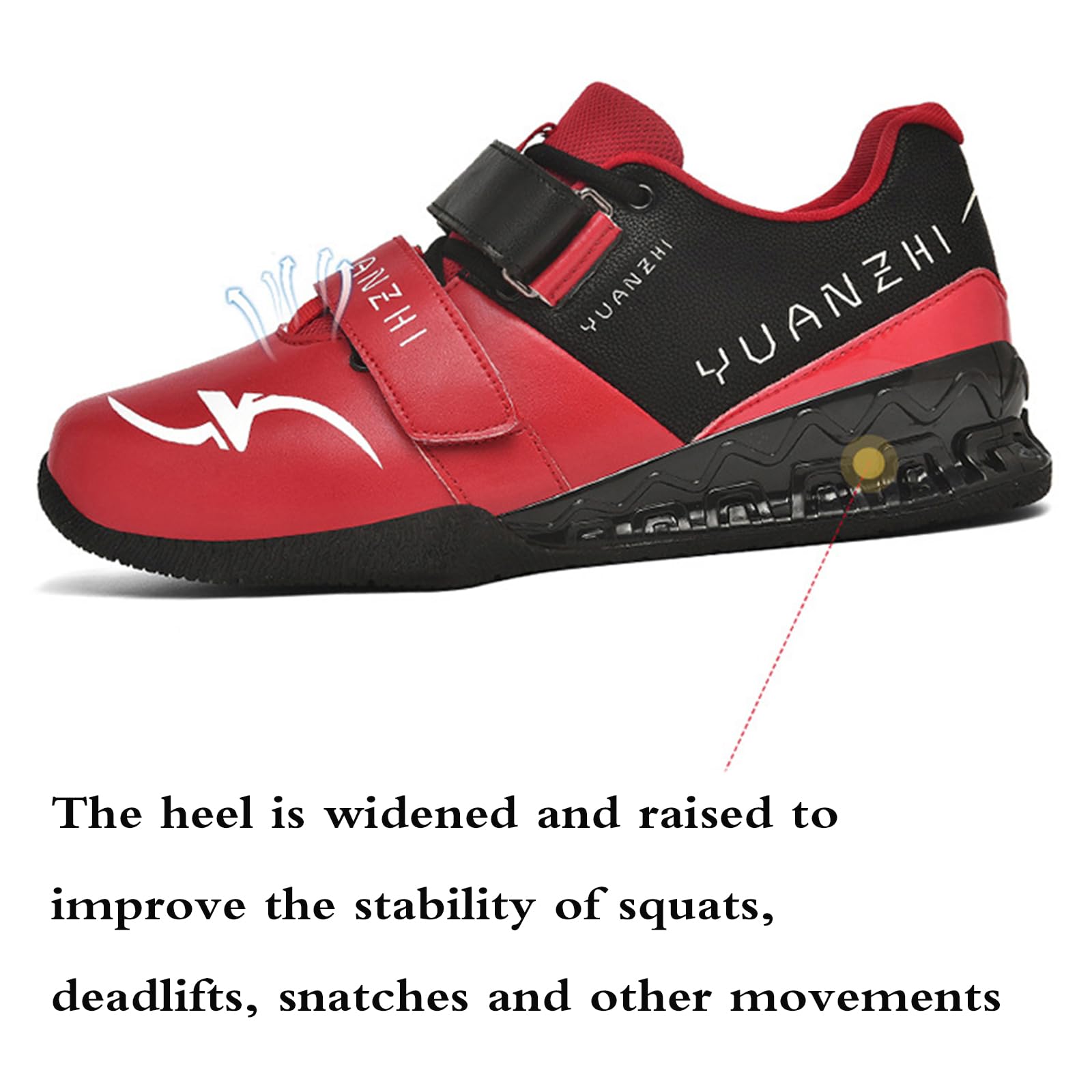 Zapatos De Levantamiento De Pesas,Zapatillas Deportivas Hombre,Zapatos Halterofilia Sentadillas Hombre,Antideslizantes,CóModa,FáCil De Poner Y Quitar,para Gimnasio,Cinta De Correr