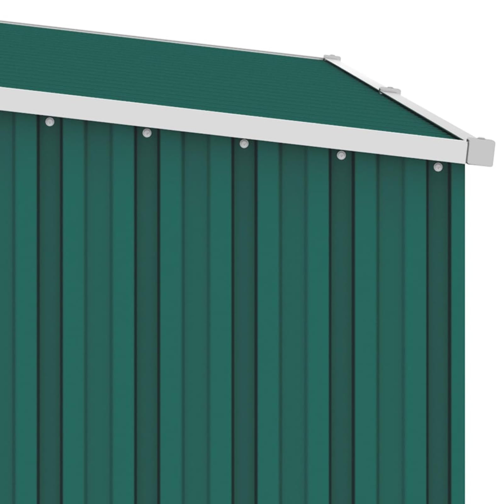 Gecheer Gartenlagerung Grün Stahlregal Schuppen Outdoor-Organisation für Werkzeuge Brennholz