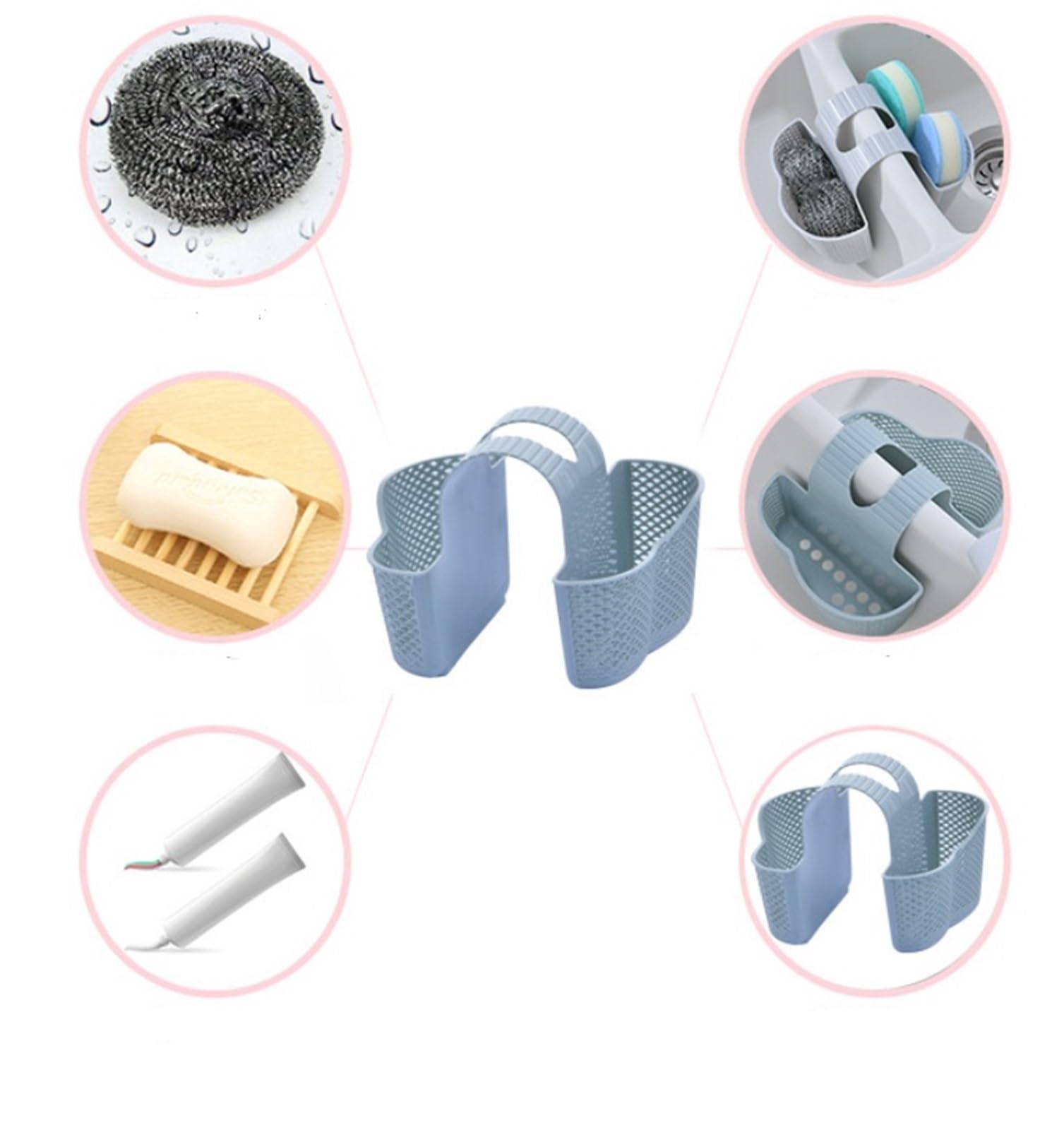Cesto sospeso for drenaggio da 2 pezzi per Cucina