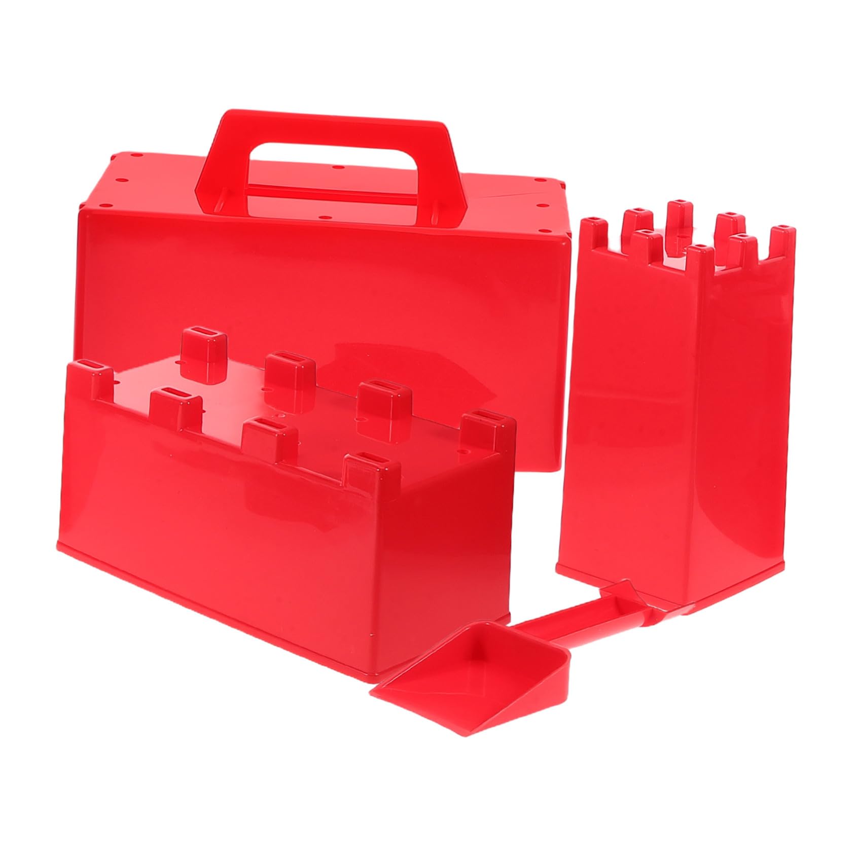 Didiseaon Molde para Hacer Ladrillos de Nieve para Niños, Juego de Plástico Rojo Fácil de Usar Que Fomenta la Creatividad en Juegos de Castillos de Arena y Actividades al Aire Libre