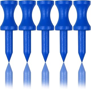 LIKOSO Bamboo Golf Tees Blue 38MM Pack of 100 Non Plastic Castle Tees Biodegradable Sustainable