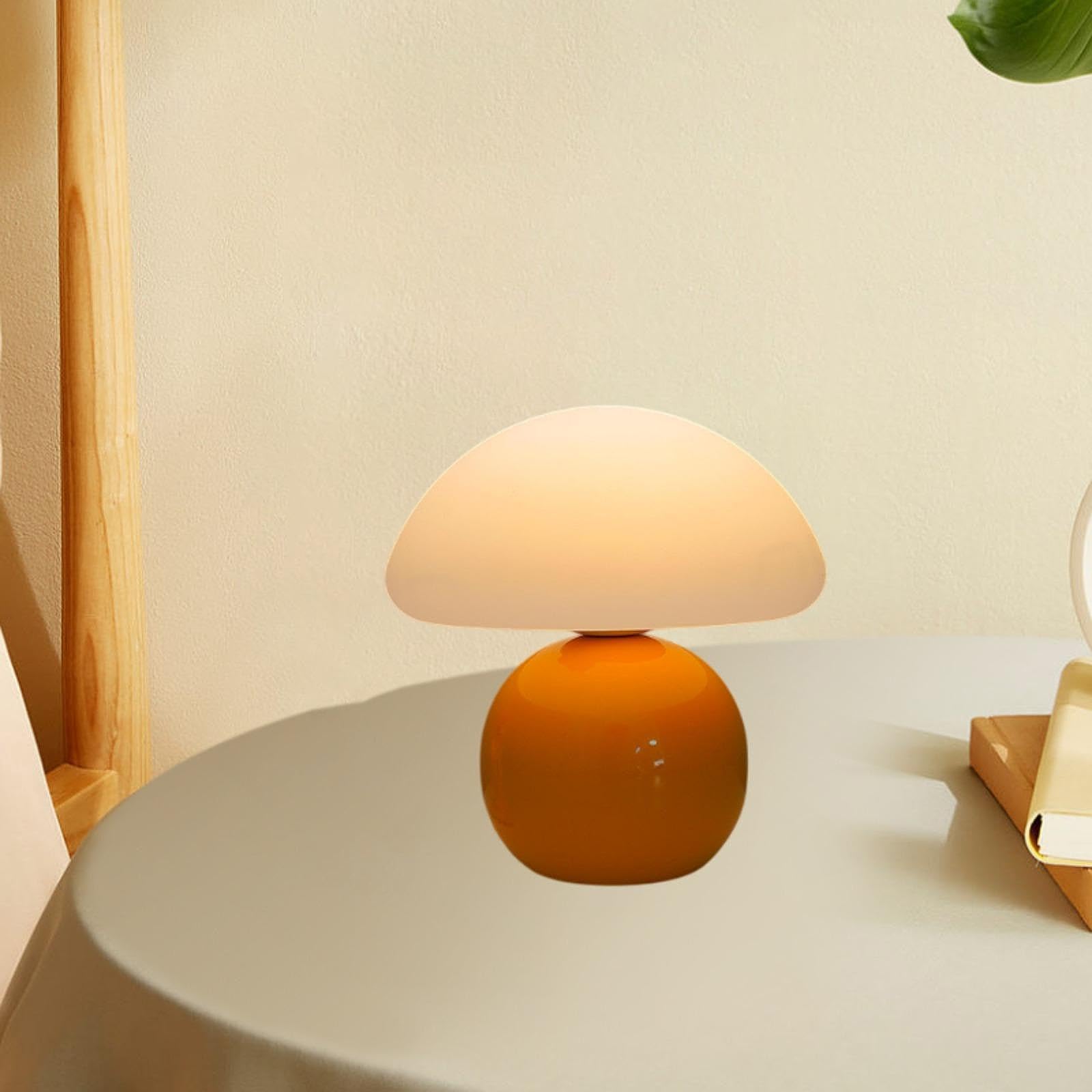 perfk Tischlampe Pilz kreatives warmes Licht modern, Orange