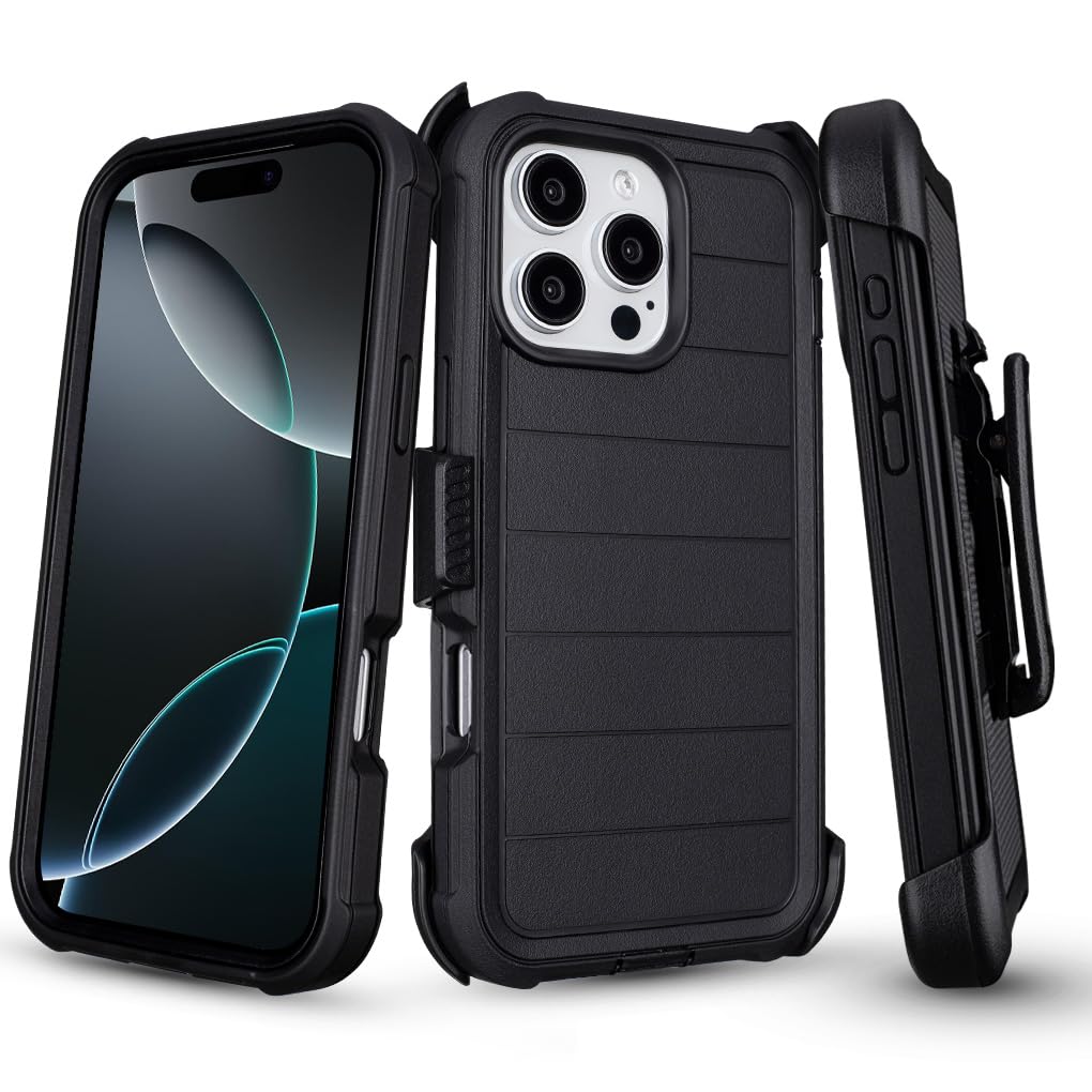 Custodia per iPhone 16 Pro Max con clip e cavalletto