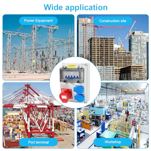 Verteilerkasten Bausatz, Bringen Leistungsschalter, Steckdosen, Drinnen und Draußen Baustromverteiler, Wasserdicht Stromverteiler, für Zementwand, Holzwand
