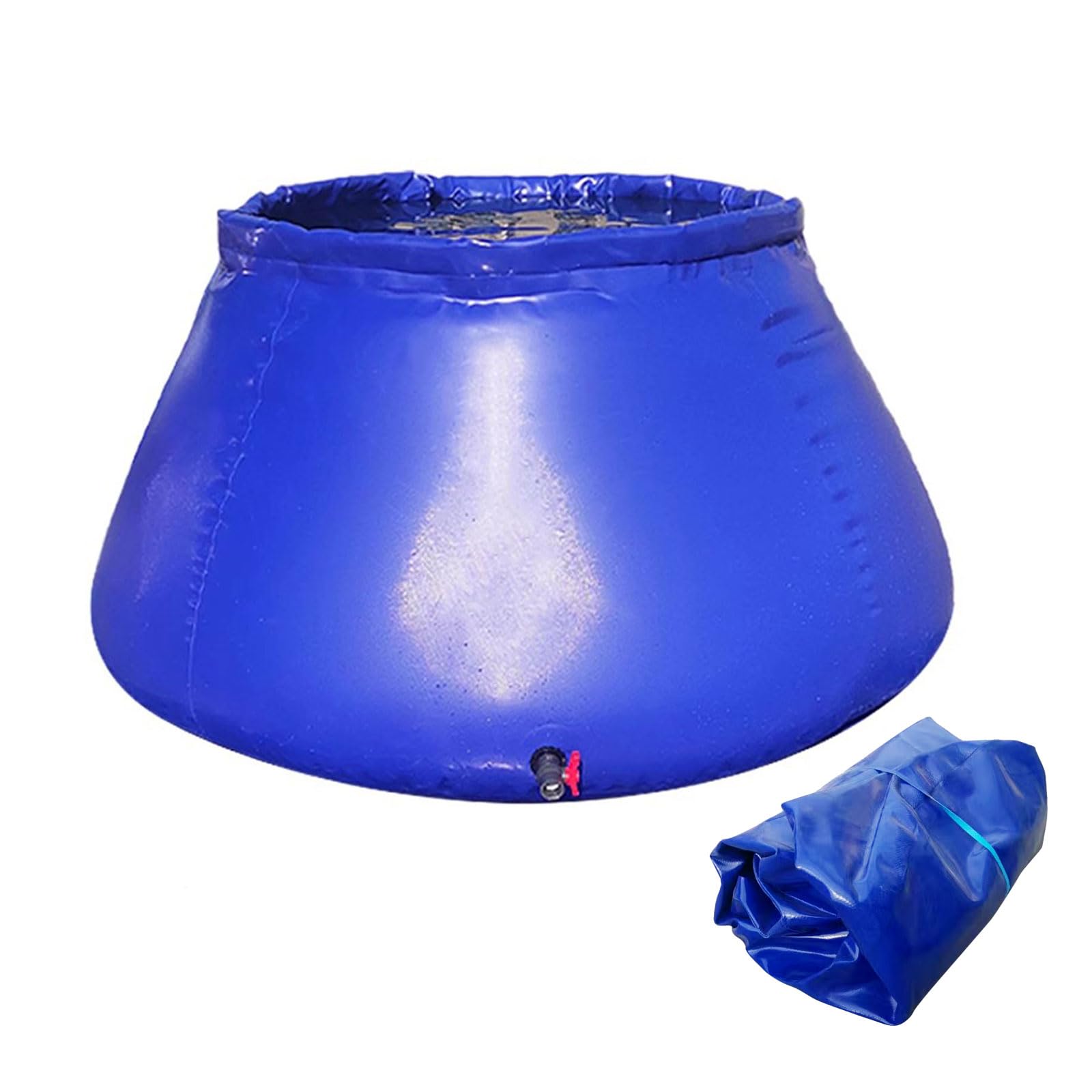Yinian Tanica Acqua con Rubinetto Contenitore Acqua Piovana Serbatoio d'Acqua di Grande capacità Sacca di Stoccaggio d'Acqua Pieghevole in PVC per Giardino Campeggio Barbecue Pesca(Size:500L)