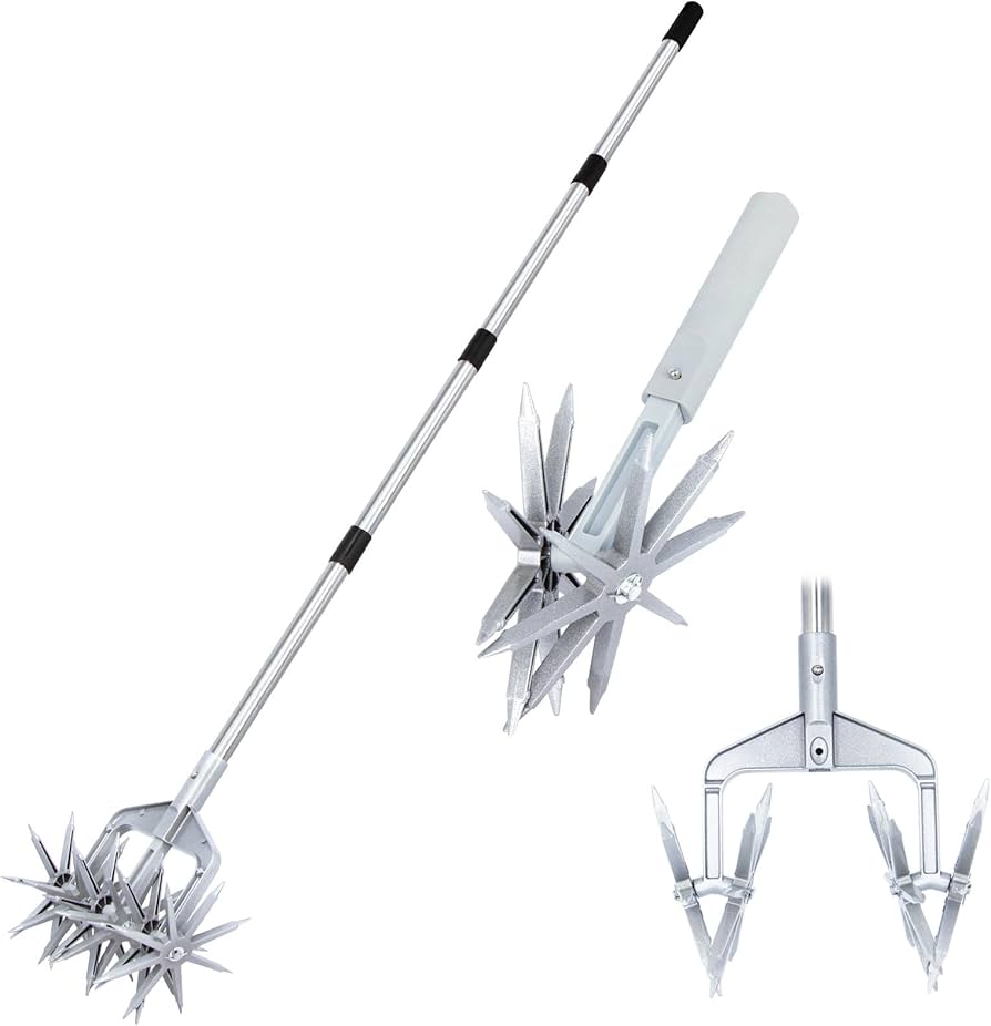 Amazon.com : KLDOLLAR Rotary Cultivator, Adjustable Hand Tiller