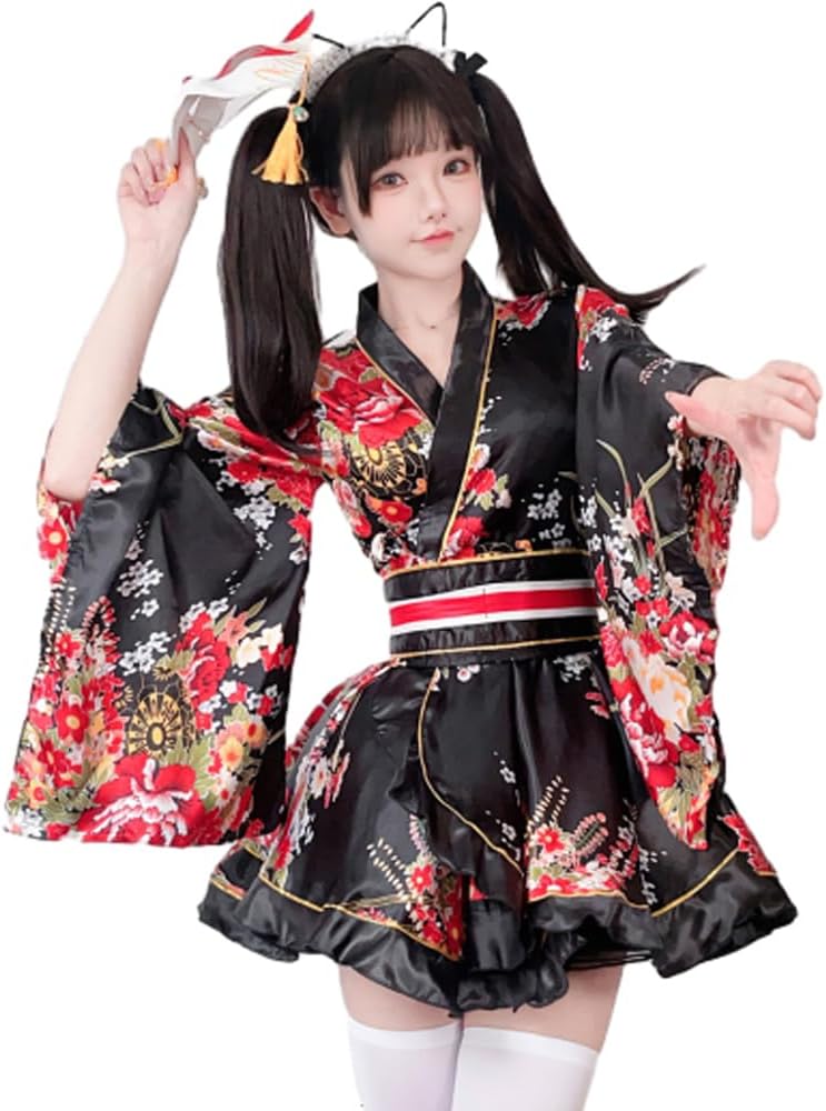 Amazon.co.jp: [スフォン] 和服 ミニ浴衣 花魁 コスプレ ハロウィン