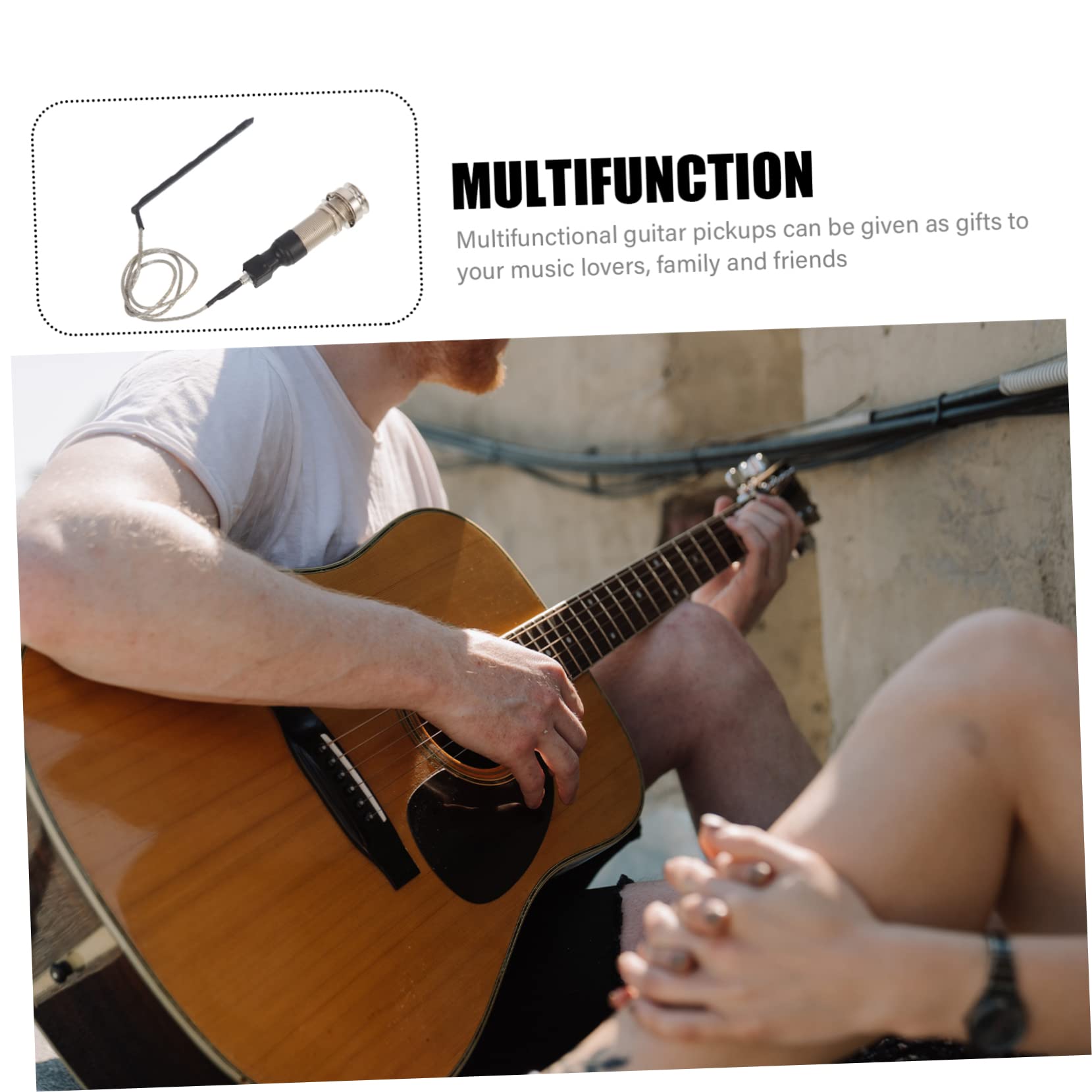 TOYANDONA 5pezzi Pickup Acustico Piezoelettrico Per Chitarra Strumento Musicale Multifunzionale Senza Batteria Design Facile Da Usare Accessorio Per Chitarra Folk e Ukulele Cattura Suono e