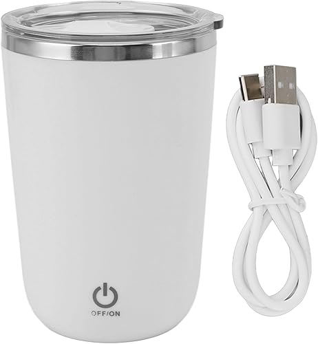 Miniatura 10 de GLOGLOW Taza de café con agitación automática, 11.8 fl oz USB, taza mezcladora eléctrica, a prueba de fugas, autoagitante, fácil de operar