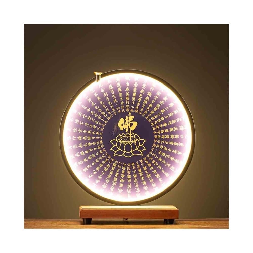 Figurki Feng Shui, Ozdoby na posągi Buddy, pierścienie lamp, dekoracje biurko, ozdoby wejściowe Feng Shui, rzeźbiarskie(Purple)