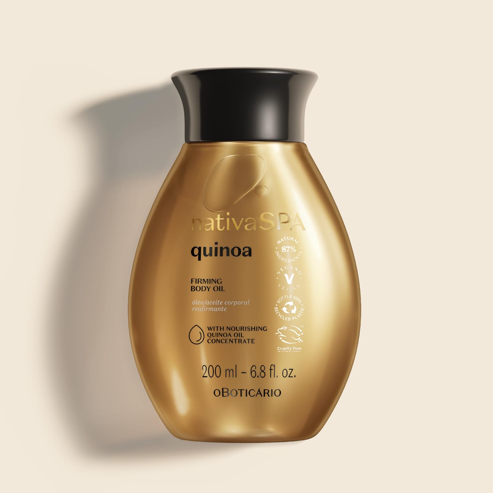O Boticário Nativa SPA Coffret Cadeau Quinoa Coffret Cadeau Femme Soin de la Peau 2 Produits Crème Corps Hydratante 400 ml et Huile Corps Parfumée 200 ml