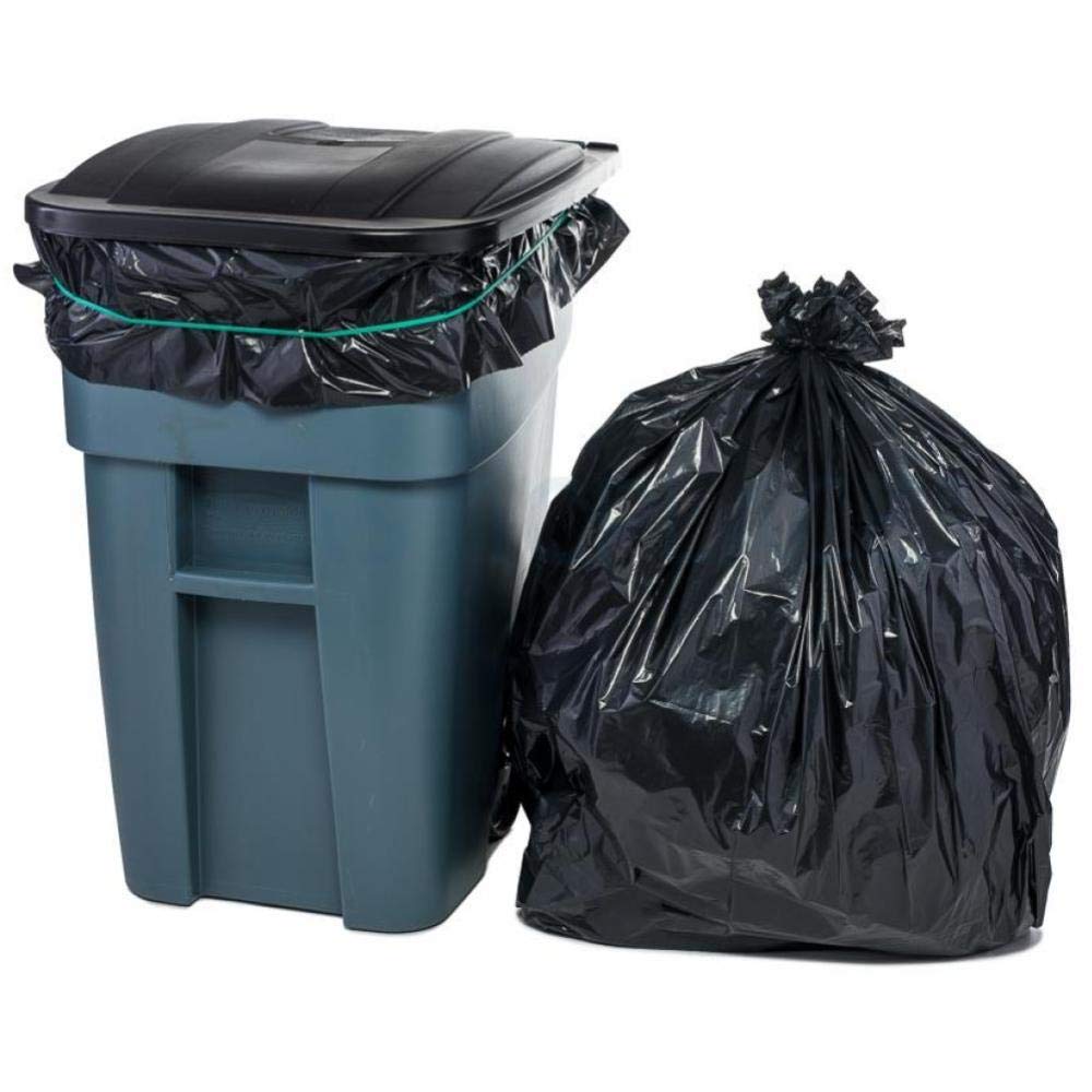 Plasticplace65 Gallon Trash Bags │ 1.5 Mil │ Black Heavy Duty Garbage Can Liners │ 50” x 48” (50 Count)