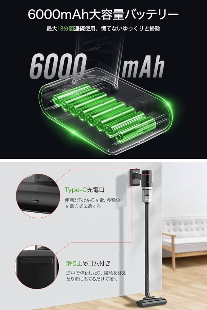 新品 掃除機コードレス15000pa強力吸引2024革新モデルスティッククリーナ Amazon | 【2024革新モデル&15000pa超強力吸引】 掃除機