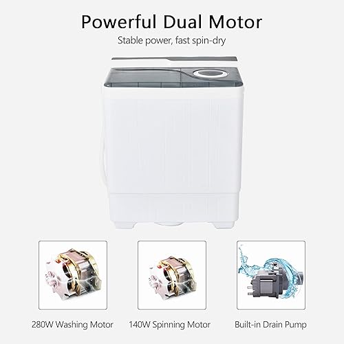 Miniatura 9 de Generic FP10355-GR Lavadora portátil, Gris