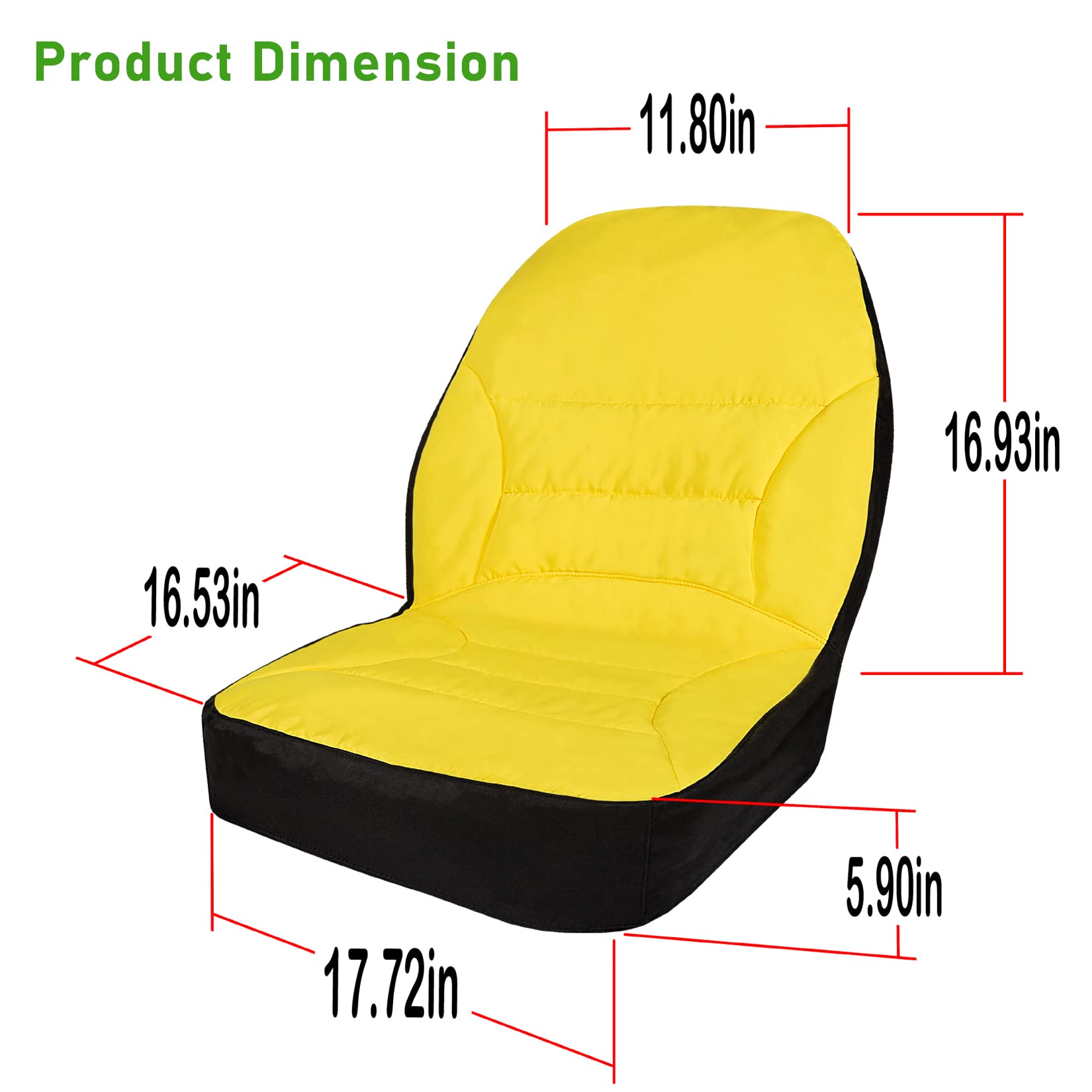 LP95233 Grande Housse de siège de Tracteur compacte Compatible avec John Deere + liste complète des modèles dans la Description