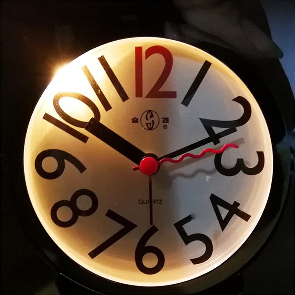 Reloj Despertador de Escritorio para Oficina, pequeño Reloj girado para Estudiantes, y Encantador, Mini silencioso para Dormitorio, mesita Noche, Luminoso(1-Pack)