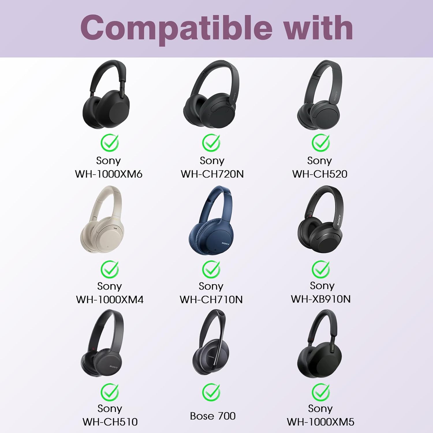 Fintie Hard Case for Sony WH-CH720N/ WH-CH710N/ WH-CH520/ WH-CH510/ WH-1000XM6/ WH-1000XM5/ WH-1000XM4/ WHXB910N Wireless Headphone - Travel Protective Cover Carrying Storage Bag (Black) - Image 2