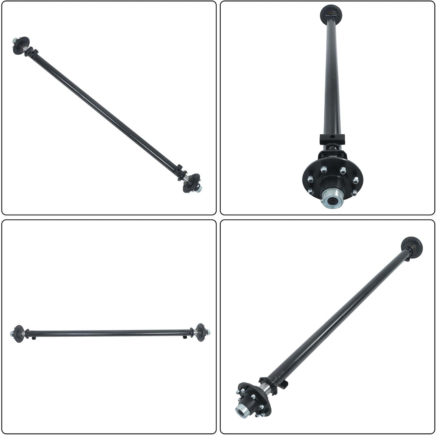labwork 7000Lbs 8 Lug Trailer Axle 95 Inch Hub Face 80 Inch Spring Center 8 x 6.5 Bolts for Light Duty Trailers