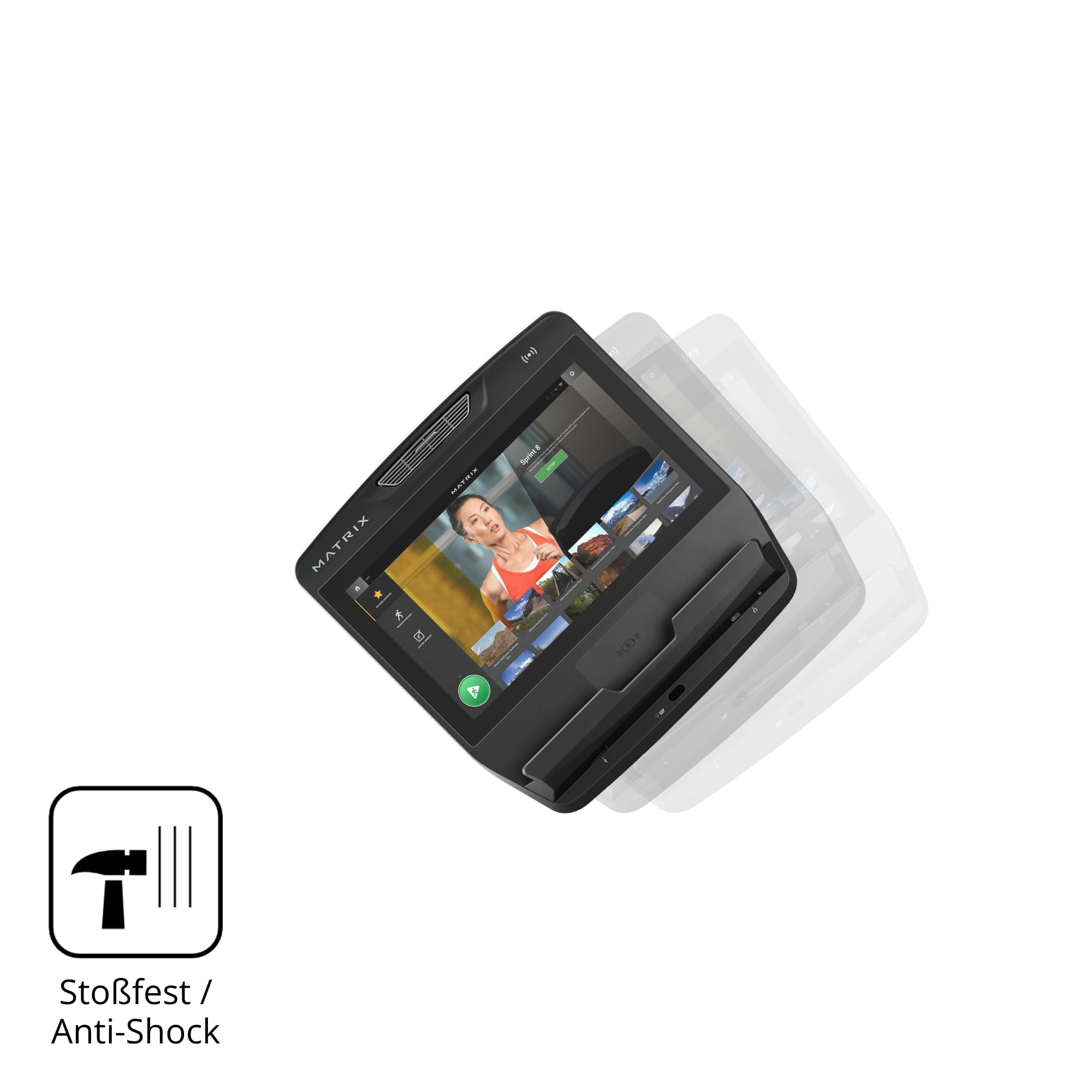 dipos 2x Protector de Pantalla 9H mate para Matrix Touch XL Konsole 22 Zoll | Antirreflejos, no se rompe ni astilla, no es cristal, antigolpes, antiarañazos, sin burbujas, autoadhesivo