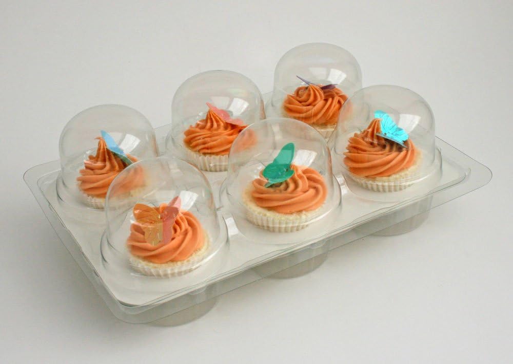 Card Cuts 10 Clear Mini Cupcake Boxes Holds 6 Home & Kitchen