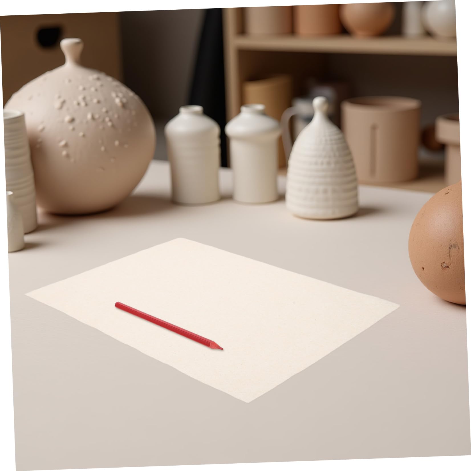 Cabilock Papel de Transferencia para Cerámica Papel para Dibujo y Copia Precisa 10 Hojas Beige Adecuado para Proyectos Artísticos y Creación Simplificada de Cerámica