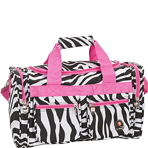 Rockland Duffel Bag, Pink Zebra, 19" Duffel, Duffel Bag