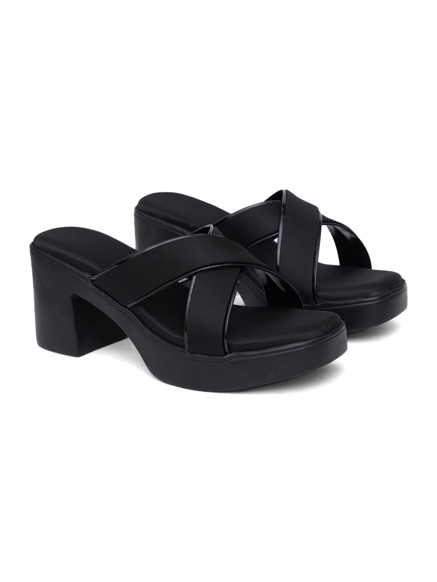 tryme Elegant Block Heel Sandals for Women | Comfortable Slip-On Heels for Office, Ethnic & Casual Looks-picture-46