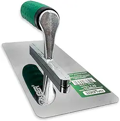 Nauber Desempenadeira Lisa em Aço Inox 24x10cm para Efeitos, Texturas, Marmorato Premium - Original