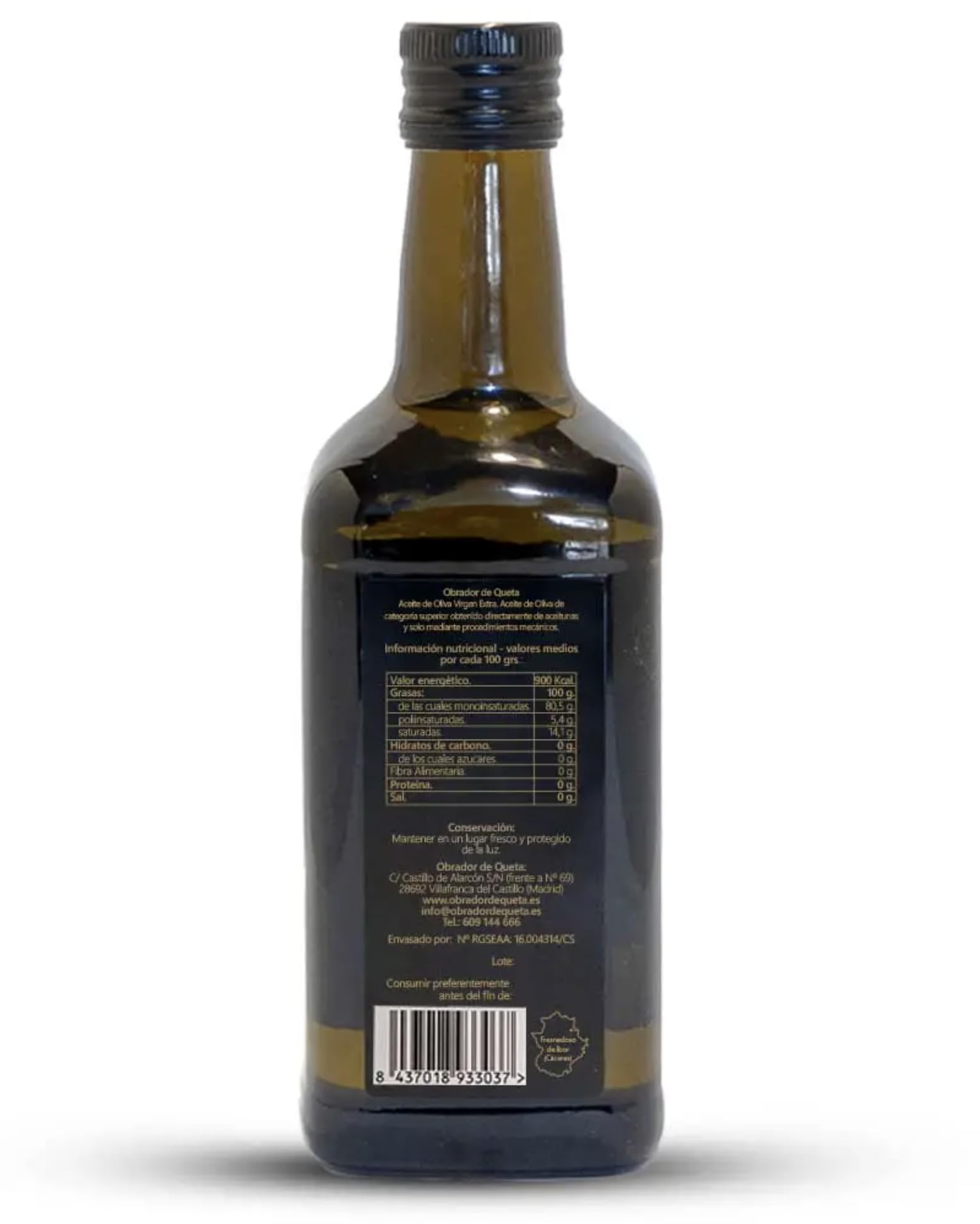 Aceite Oliva Virgen Extra. Variedad Picual. Aceite de Oliva Virgen Extra en formato de 500ml (Pack de 5) en botella de cristal opaca. AOVE Picual. Aceite Gourmet virgen extra. Ideal como regalo.