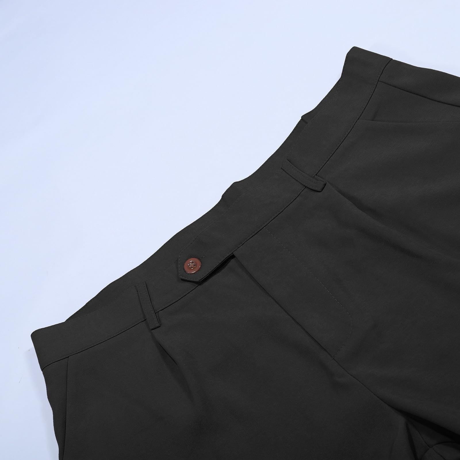 Schwarze Chino Hose Herren Baggy Chinohose Gerade Anzughose Leicht Arbeitshosen Mit Knopfleiste Einfarbig Outdoorhose Atmungsaktive Strandhose Flatfront Freizeithose Mit Taschen Größen S-3Xl