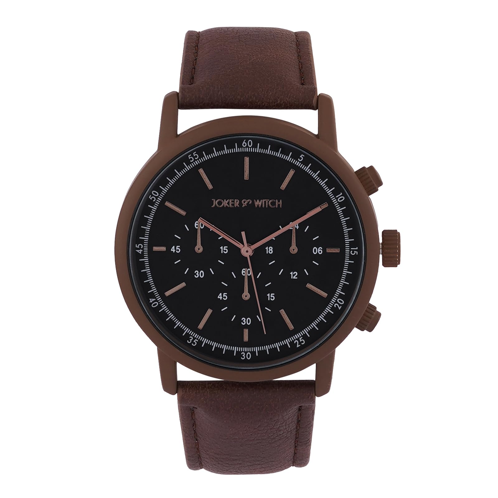 joker & witch Laanda Non Functional Chronograph Dial PU Analogue Watch for Men-picture-30