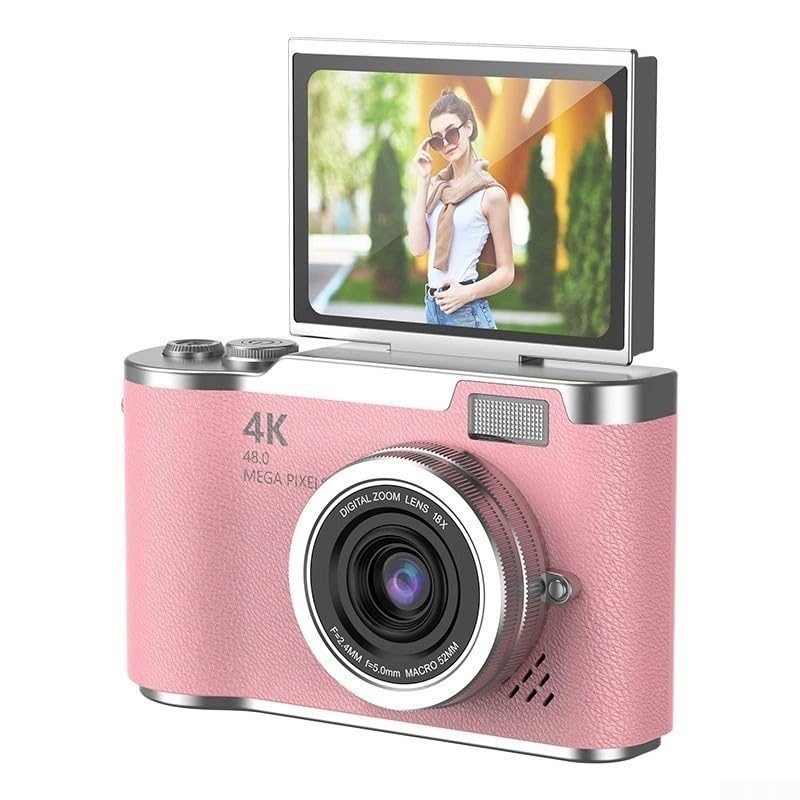 Cámara digital compacta 48 MP con video 4K rosa miniatura 1