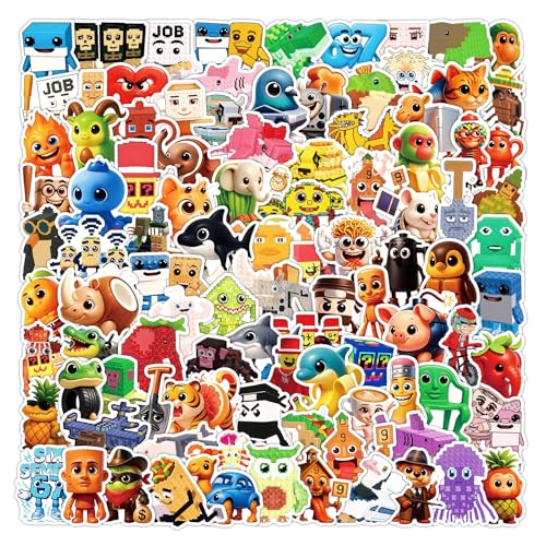 106 Pcs Steal a Brainrot Stickers Funny Meme Decal Game Sticker for Scrapbooking Laptop Water Bottle Fridge Journals and DIY Crafts Decals Decor. (S Brainrot Stickers)