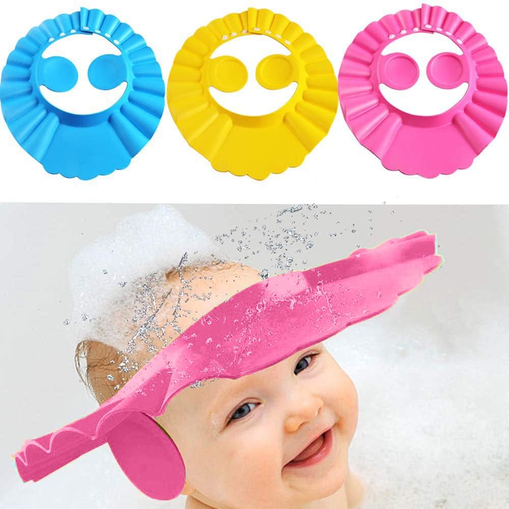 MASTANO Safe Shampoo Shower Bathing Protection Bath Cap Soft Adjustable Visor Hat for Toddler, Baby, Kids, Children 3