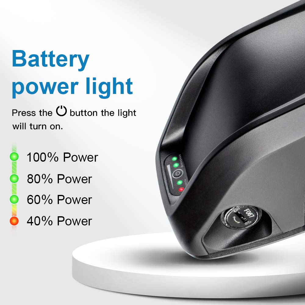 YOSE POWER Hailong E-Bike Batterie 36V Fahrradakku Unterrohr Batterie für 250W/350W/500W/1000W Motor für Mifa Vaun Ebike