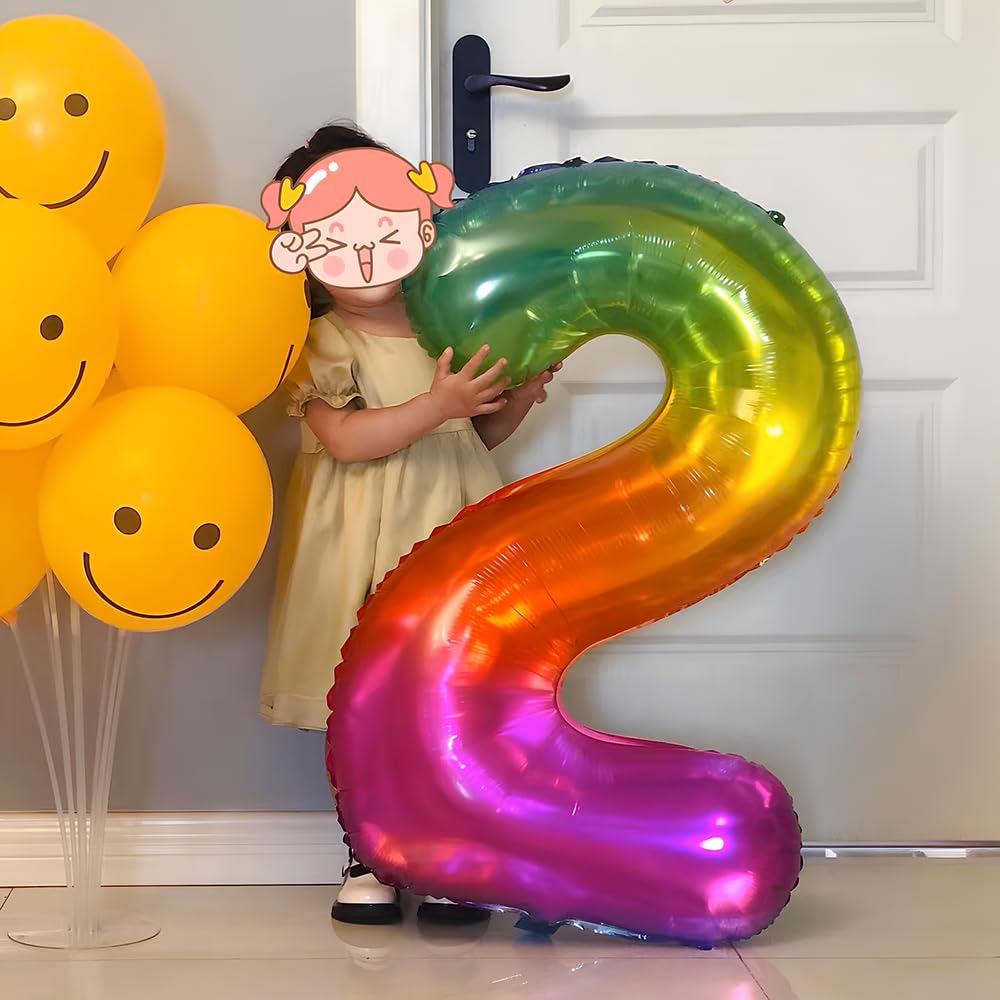 Foil Globo Número 5 Azul 40" (101cm), Inflable Helio o aire, Gigante Numeros 0-9, 10-19, 20-29, 30-100, Grande Globos Decoración para La Boda Aniversario y Cumpleaños Fiestas — view 38