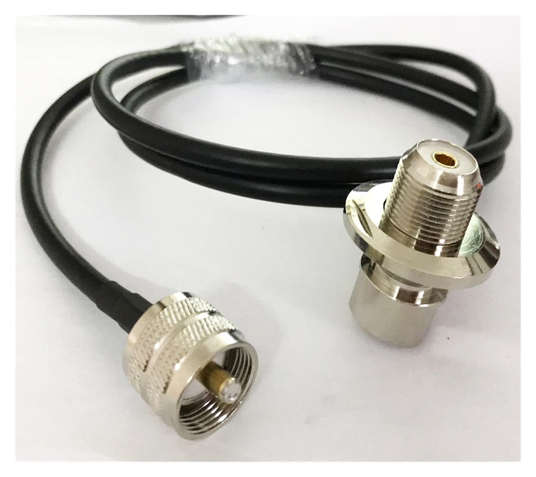 PIKETU Conector Macho SO239 UHF Hembra a UHF PL259 Apto Fit Compatible Antena móvil de Coche RG58 Cable coaxial 3m 5m 10m 15m 20m (Color : 10m)