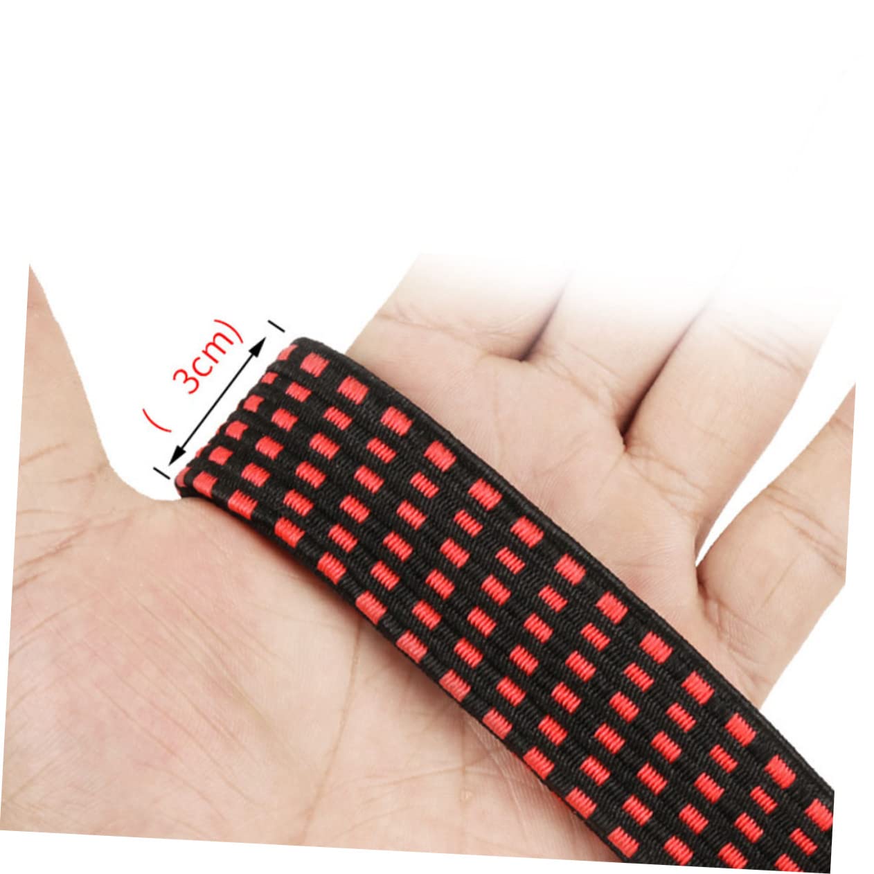 Cuerda de salto bungee para bicicleta, correas de equipaje para maletas anchas, trinquete de bicicleta, correa de amarre, cuerda elástica, banda elástica, mosquetón, correa de cuerda elástica (rojo