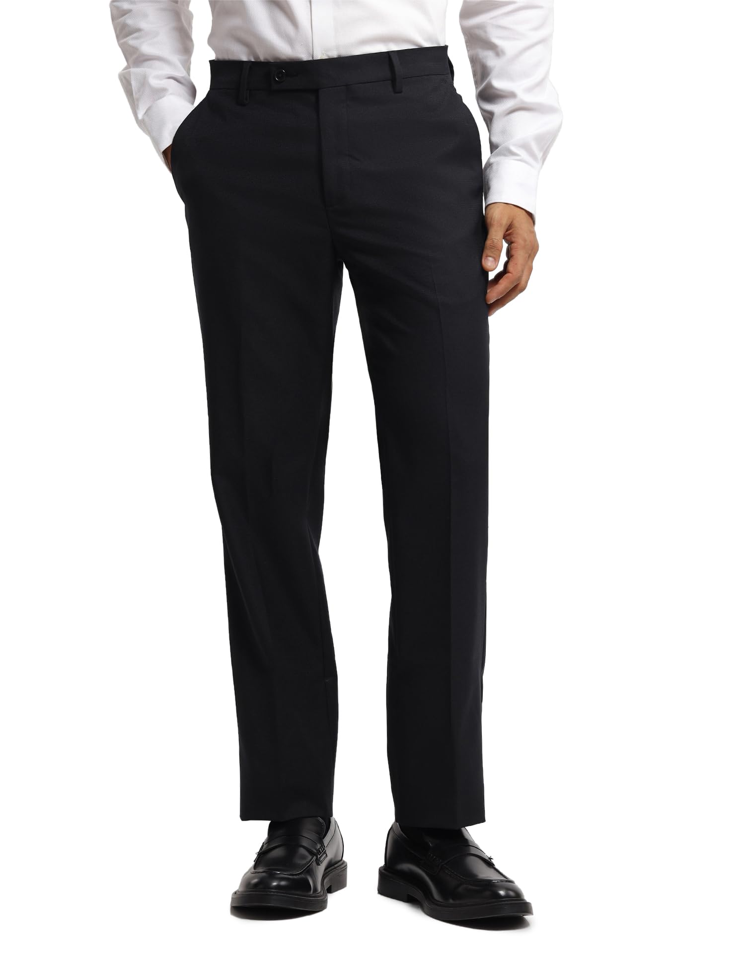 arrow Men's Dobby Hudson Regular fit Trousers-picture-36