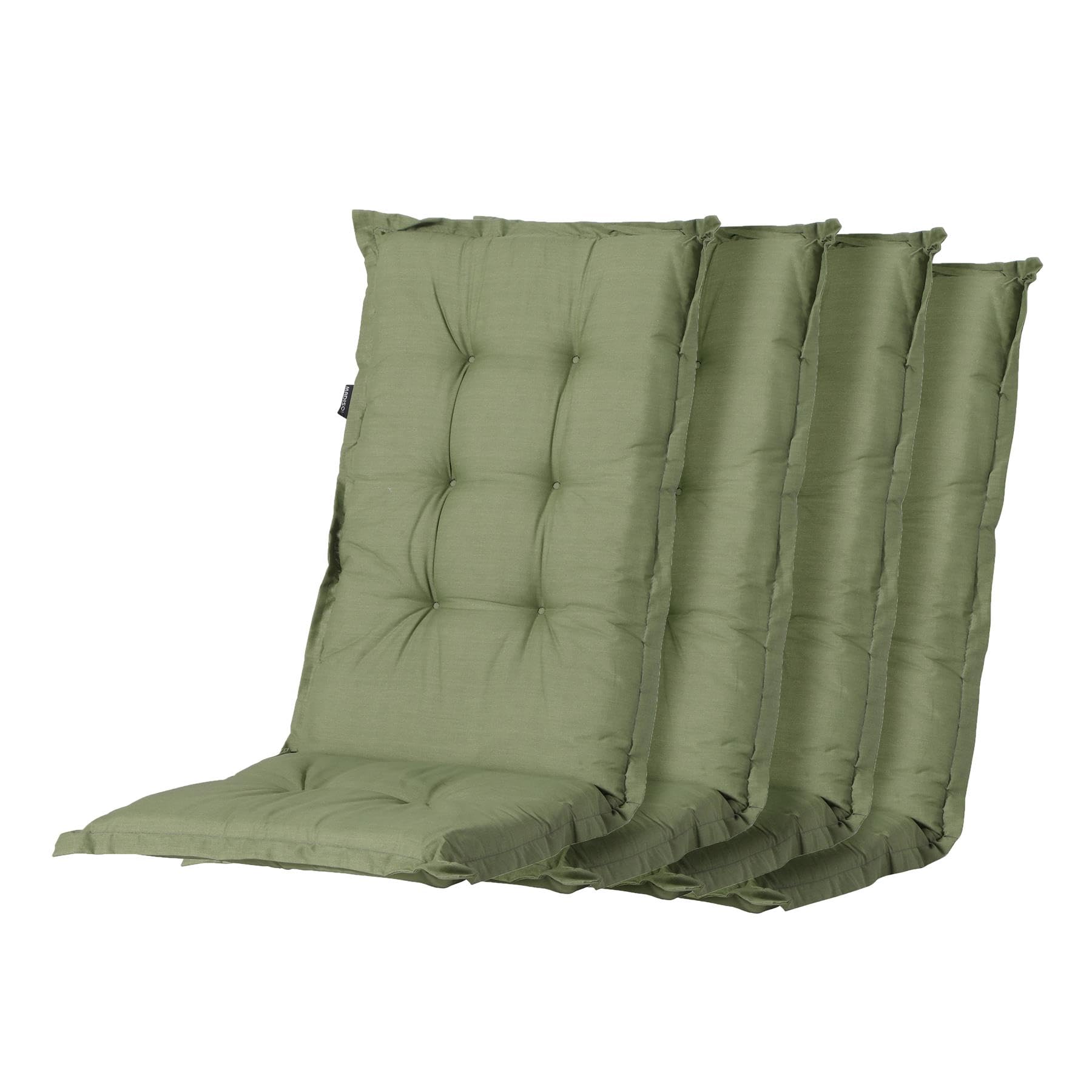 Madison 4er Set Hochlehner Auflagen, Bequeme und Stilvolle Gartenstuhlauflage für Holz-,Stahl-, Oder Kunststoffstühle, Sitzauflage - Indoor/Outdoor Stuhlpolster