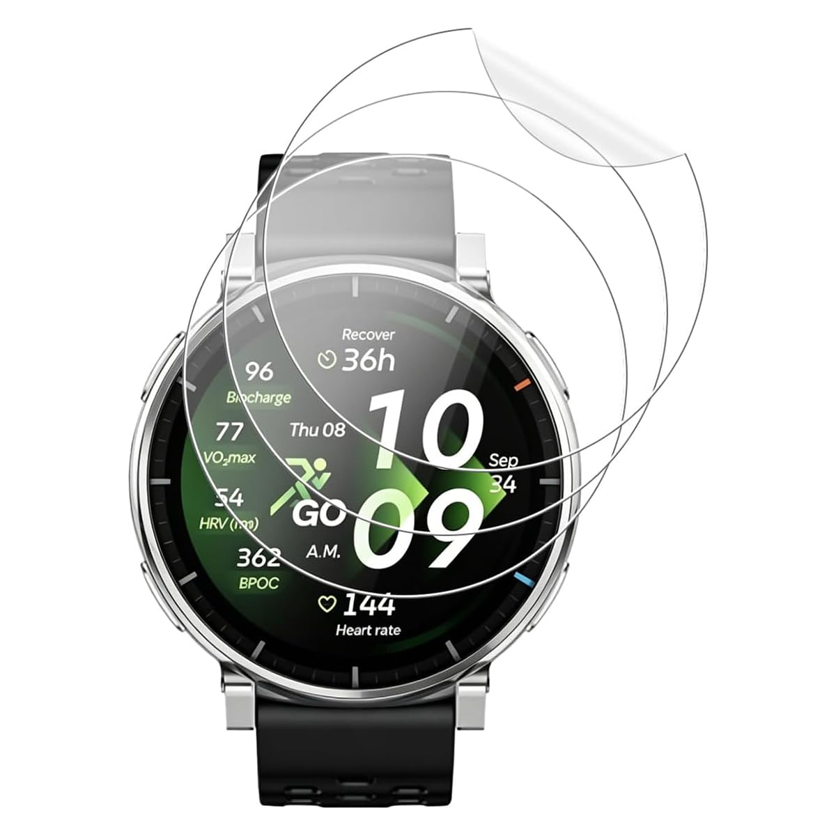 [5 piezas] Película hidrogel Protector de pantalla para Ama-zfit Balance 3, Smartwatch Película tpu de protección transparente flexible de alta definición