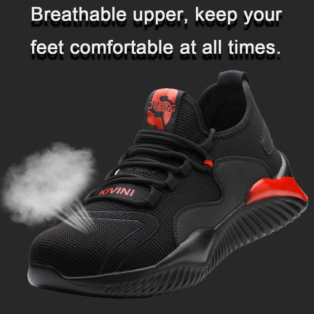 Scarpe Antinfortunistiche Uomo Donna Safety Shoes Punta in Acciaio Leggere Scarpe da Lavoro Traspiranti Sneakers Antinfortunistiche