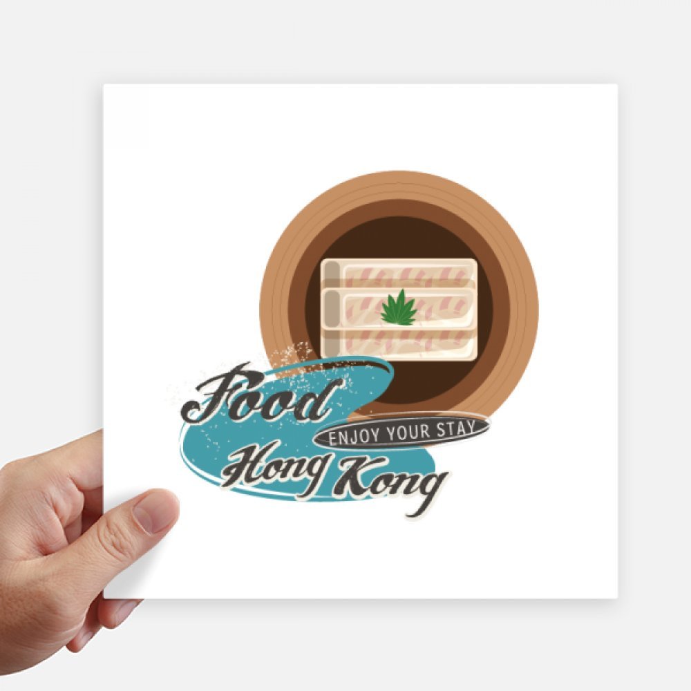 Pegatinas cuadradas de sushi de Hong Kong de 20cm x 20cm vinilos para moto y pared 4 uds