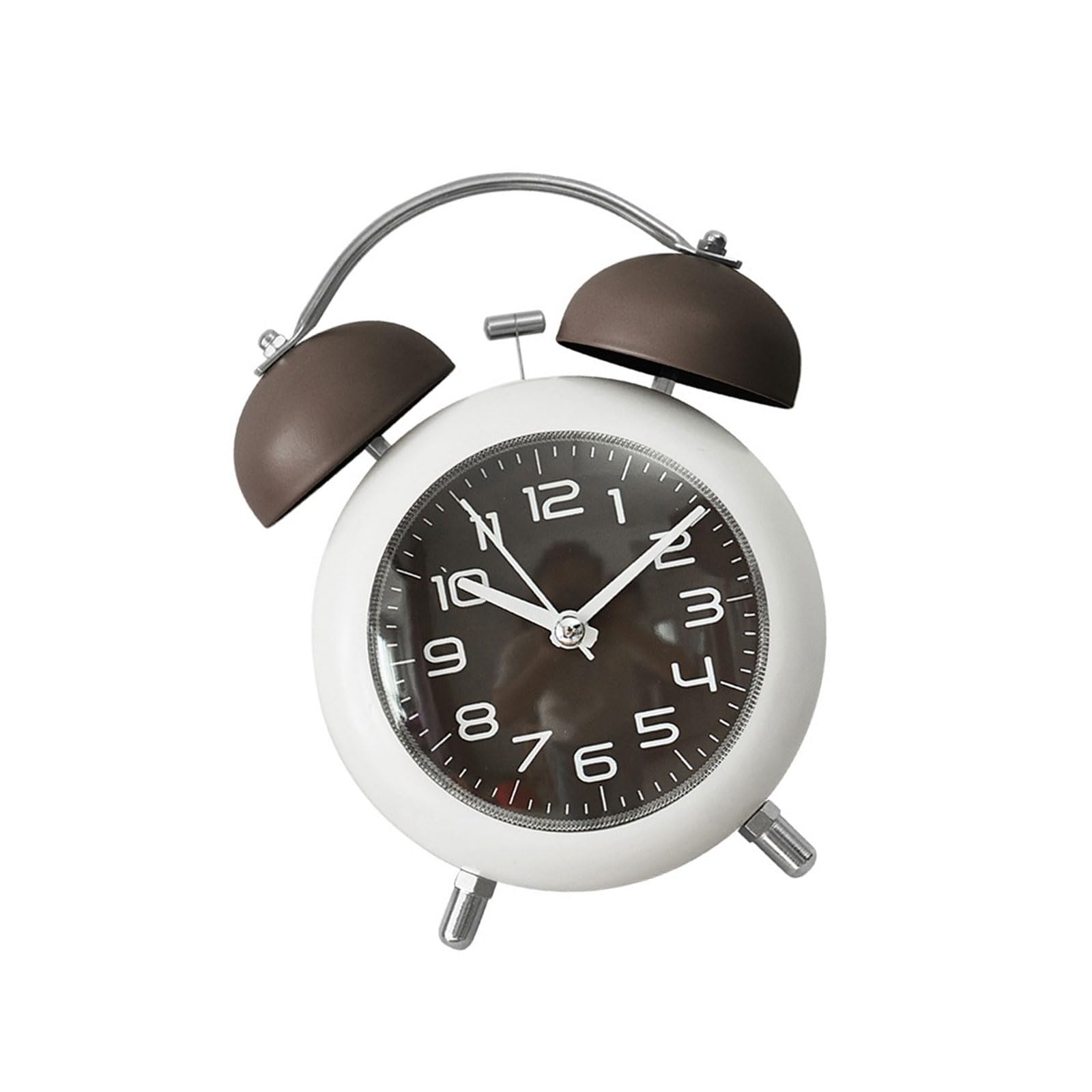 NRVTRE Analog Alarm Clock, Silents None Ticking Clock Battery Operated Table Clocks Bedside Alarm Clocks for Bedroom Home Battery Operated Table for Living Room
