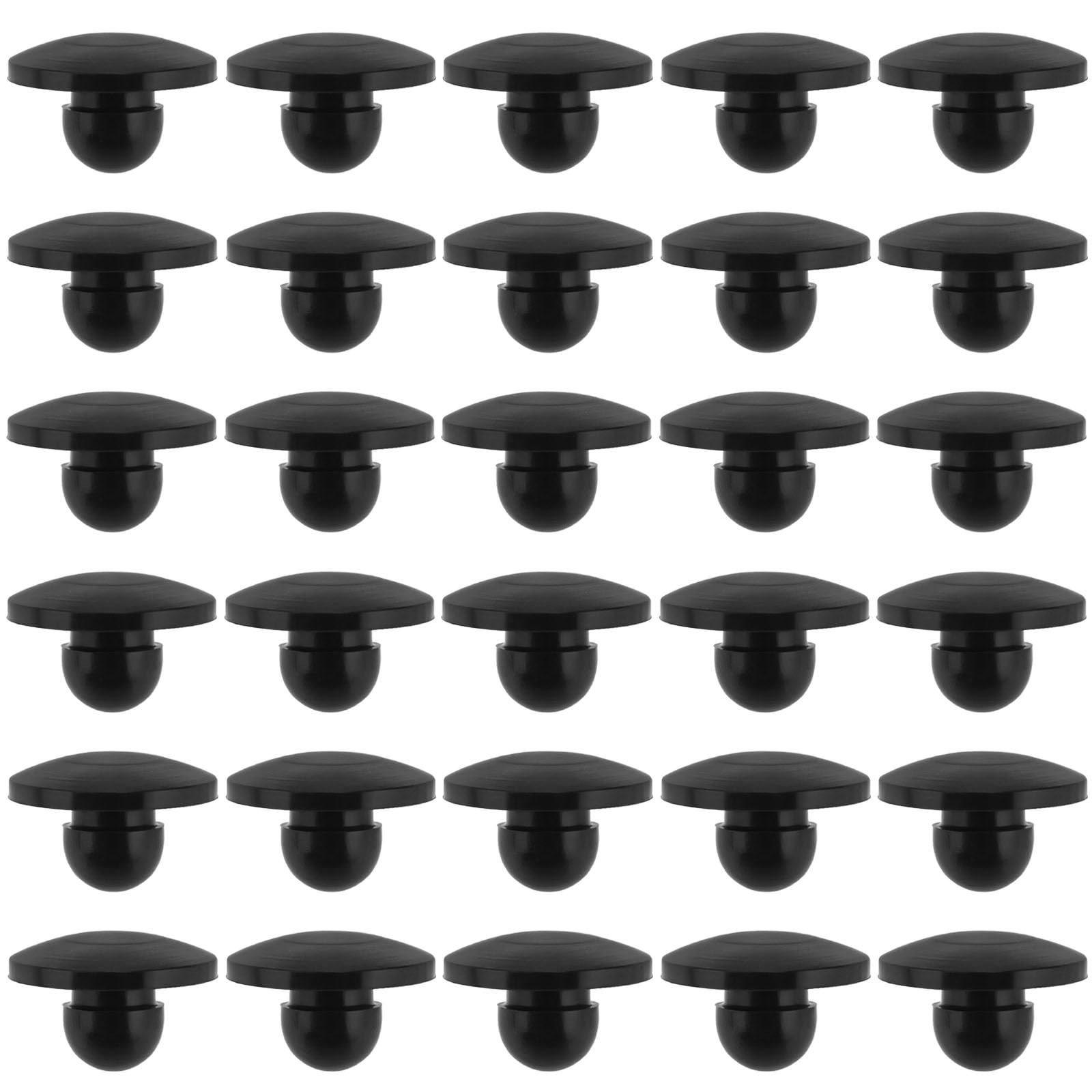 VGOL 30pcs 5mm Silicone Snap in Locking Hole Plugs Snap in Type Locking Furniture Hole Plugs Button Protective Cover Cap for 5-6mm Holes