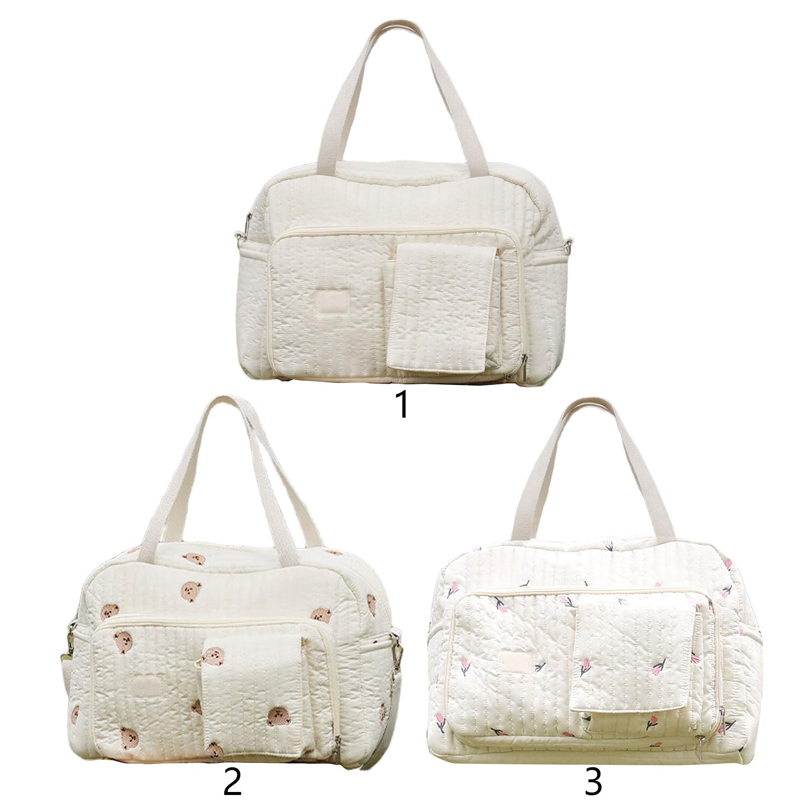 Bolsa de almacenamiento lavable de moda con diseño estratégico de compartimento para cambiar pañales, bolsa de pañales esencial