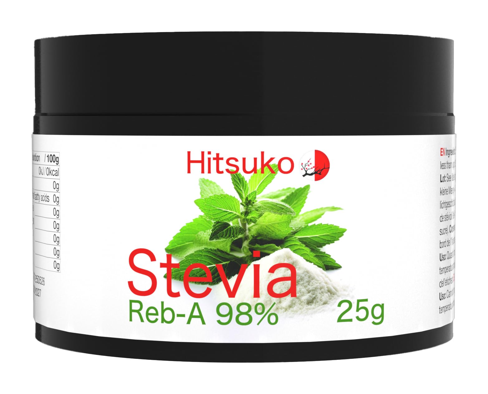 Ultra-konzentriertes Stevia-Pulver (25g) | 98% Reba-98 Pur | 470x süßer als Zucker
