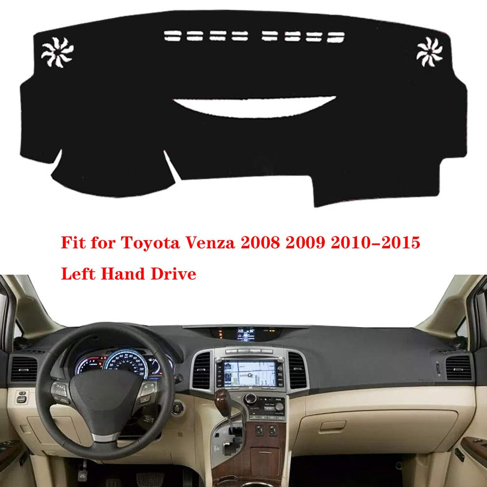 N2Qnice Dashmat Compatible with Toyota Venza 2008 2009 2010-2015 Left Hand Drive Dashboard Cover Dash Pad Car Mat Carpet Custom Car-Styling Accessories